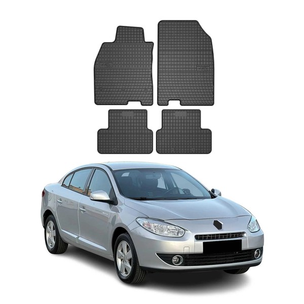 Omac Gummi FußMatten FüR Renault Fluence 2009-2016 Automatten Gummi Schwarz 4Tlg-image