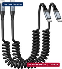 USB C to C Cable 3ft 2Pack Coiled USB C Charger Cable for Car Type C Fast Chargi
