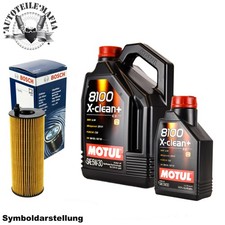 Motul Öl 5W30 X-Clean + mit Ölfilter 6 Liter für AUDI SEAT SKODA VW