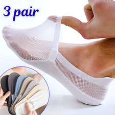 No Show Socks Men Women 5 Pairs Invisible Low Cut Non Slip Cotton Loafer Liner