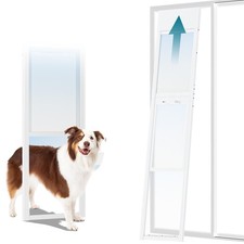 Adjustable Dog Door for Sliding Glass Doors - No-Cut, Height 68.9" to 92.5".