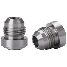 8AN Male Steel Weld On Bung Fitting Adapter 2PCS