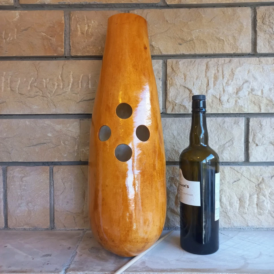 Calabaza tallada a mano Güiro - Instrumento de percusión latina tradicional de 18 pulgadas Foto 3 de 4