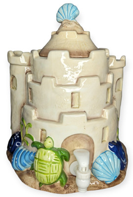 Sand Castle Sea to Shore Beach Beverage Ceramic Dispenser Target Hand Painted