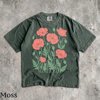 Poppy Flower Comfort Tee Men Women Floral Botanical Design