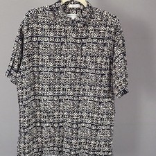 Vintage Pierre Cardin All Over Print Short Sleeve Button Down Shirt Size M