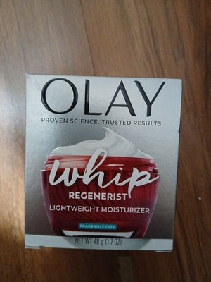 Olay Regenerist Whip Lightweight Moisturizer Fragrance Free 1.7 oz no date DMG