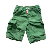 Mini Boden Boys Cargo Shorts Sz 5Y Green Elastic Waist Summer Travel Outdoor