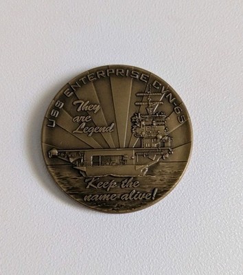 USS Enterprise CVN 65 USN Aircraft Carrier Inactivation Challenge Coin