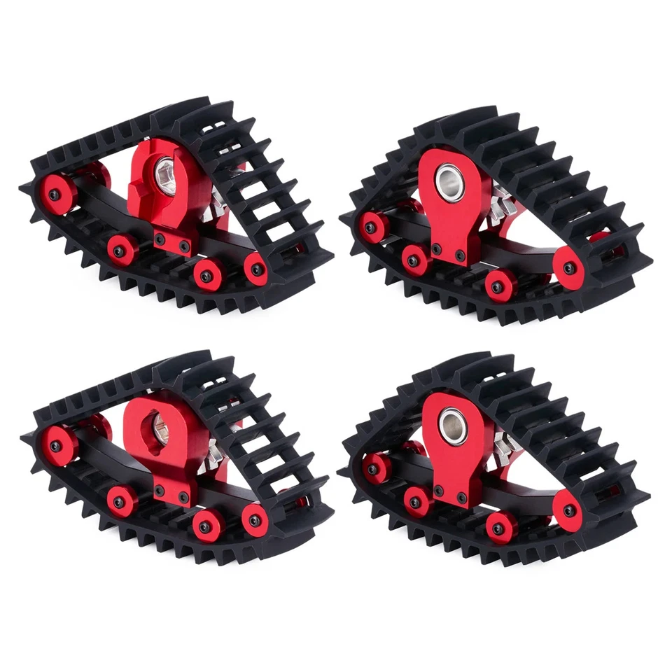 4Pcs Snow Tracks Wheel Tires for 1/18 Traxxas TRX4M RC Crawler Car Upgrade Parts - Image 3 of 4