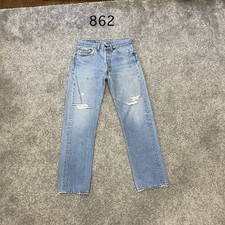 Vintage Levi s 501 Jeans actual 30x29 Light Wash Made in USA Distressed 90s