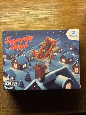 Tensegrity Sleigh by Brick Lot 288. 3D Building Blocks Toys Christmas Gift