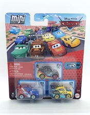 Disney Pixar Cars Mini Racers GRC Global Racers Cup Raoul Max Cruz 3 Pack Damage