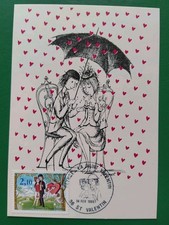 Carte Premier Jour 1985 Timbre Les Amoureux De Peynet N° 2354 Obl Saint Valentin