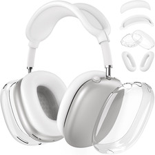 Silicone Case Cover for AirPods Max Headphones, Clear Soft TPU Ear Cups Cover/Ea