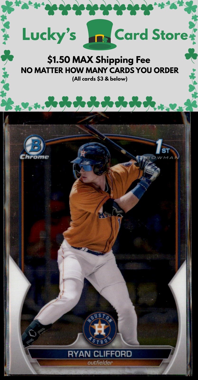 2023 Bowman #BCP-10 Ryan Clifford Chrome Prospect 1st Bowman Rookie