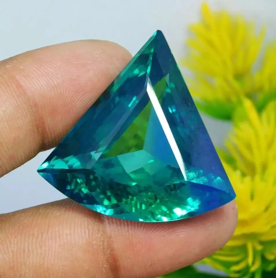 Piedra preciosa LG suelta elegante turmalina Paraiba verde azul natural certificada 50 quilates+