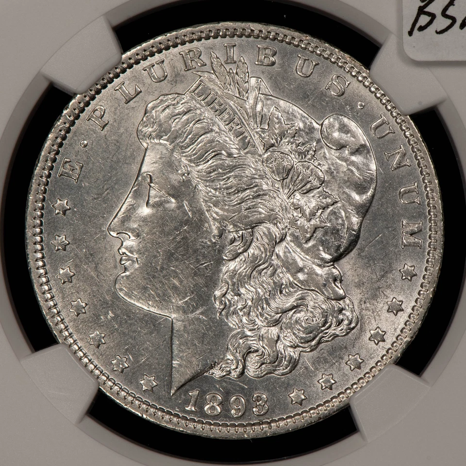 1893 $1 Morgan Silver Dollar - Key Date Looks Original - NGC AU Dets - SKU-B5285 - Image 3 of 4
