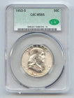 1953-S Franklin Half Dollar, CAC MS-65