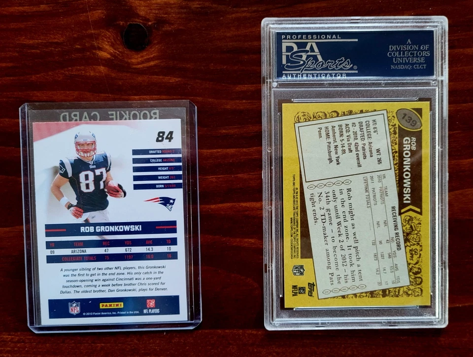 Rob Gronkowski Donruss RC & PSA 10 Topps Archives #139 - Image 2 of 2