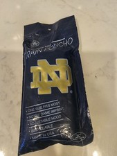 NOS NIP University Of Notre Dame Rain poncho In sealed Plastic Bag Storm Dude