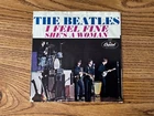 The Beatles I Feel Fine' original  1964 7" tab cut picture sleeve in vg+ cond