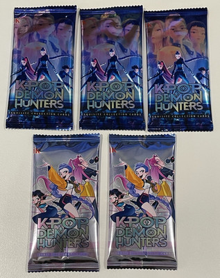 NEW KPOP DEMON HUNTERS EXQUISITE CARDS 5 RANDOM PACKS - MIRA ZOEY RUMI - NEW NEW
