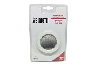 Bialetti Moka Express 6 Cup Replacement Filter and 3 Gaskets , White