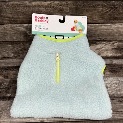 Boots & Barkley Sherpa Hundeweste Haustierbekleidung Blau Größe Medium  - Bild 1 von 6