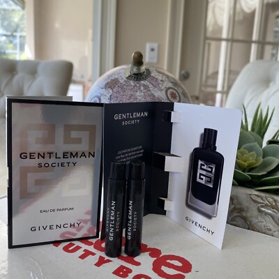 2 Givenchy Gentleman SOCIETY EDP Perfume Sampler Vial Spray 1 ml