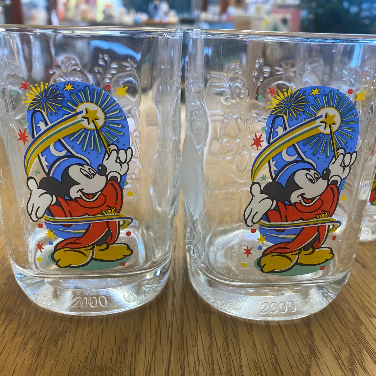 Walt Disney World Celebration McDonalds 2000 Mickey Mouse Glasses - Set of 2