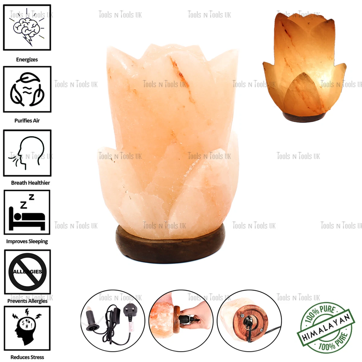 Himalayan salt table lamp deals