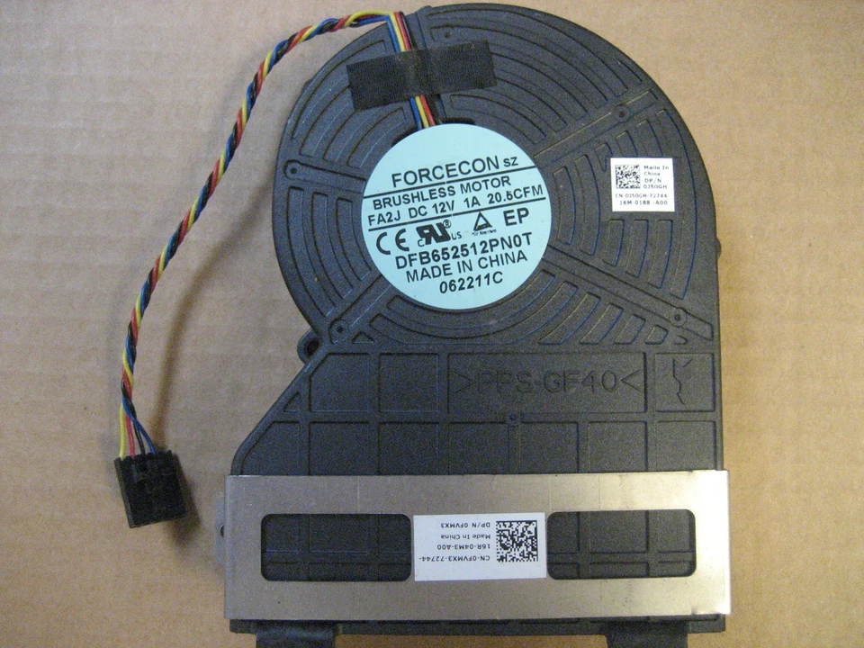 Dell Optiplex 390 790 990 3010 7010 9010 SFF  Cooling Fan 12V 0.75A 4Wire 0J50GH - Image 4 of 4