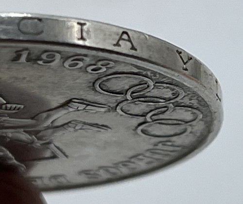1968 Mexico XIX Olympic Games 25 Pesos Silver Coin Aztec Ball Player Big i77527 - Picture 17 of 24