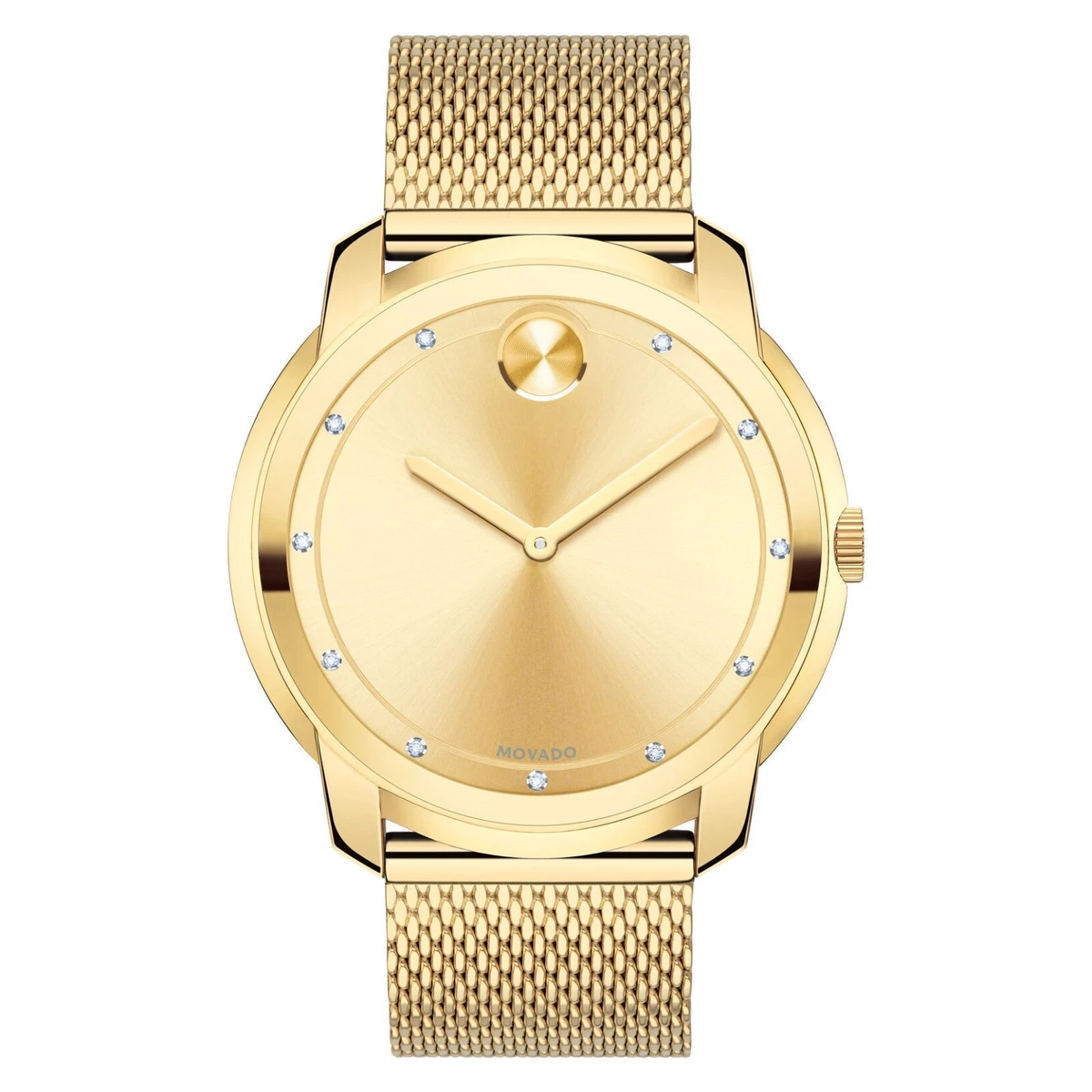 Movado bold top gold with diamonds