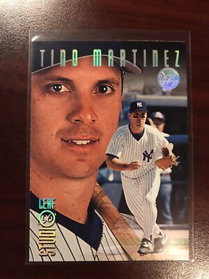 1996 LEAF STUDIO SILVER PRESS PROOF PARALLEL #144 TINO MARTINEZ YANKEES SP 1/100