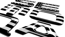 3D DOMED RAISED BLACK FLAG TAILGATE LETTERS FOR TOYOTA SEQUOIA 2007 - 17 US MADE