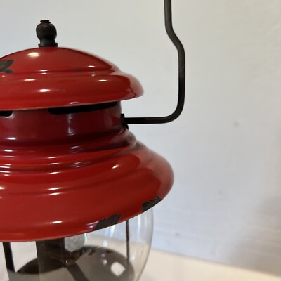 Coleman 1957 Lantern Red 200A with Globe Camping Dated 7/57 Tested