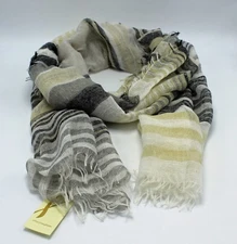 New "Collection 18" Cosmic Dust Varigated Stripe Wrap 28X72 w/.5 Self Fringe-L11