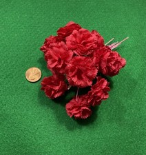 Bunch of Small Millinery Red Carnations - Vintage - Korea