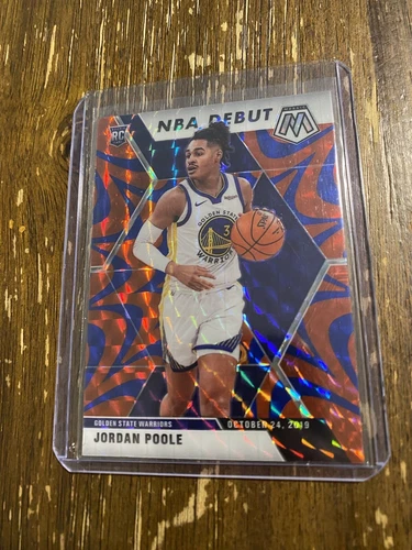 Jordan Poole 2019-20 Panini Mosaic Rookie Red Reactive Prizm RC SP #261 Wizards