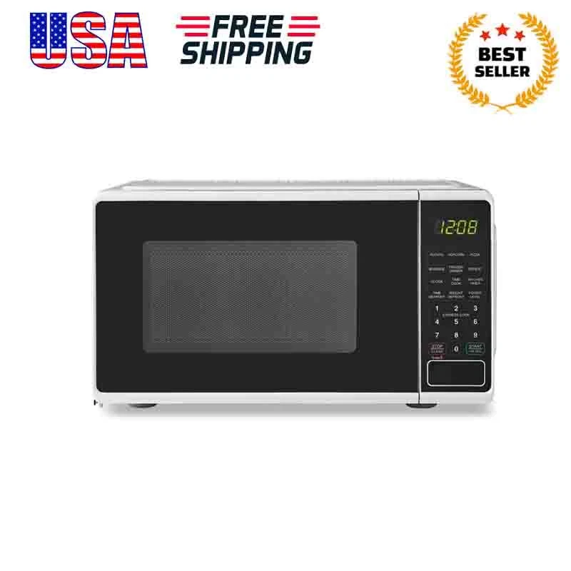 0.7 Cu. ft. Compact Small Microwave Oven Dorm 700 Watt Kitchen Countertop  Office