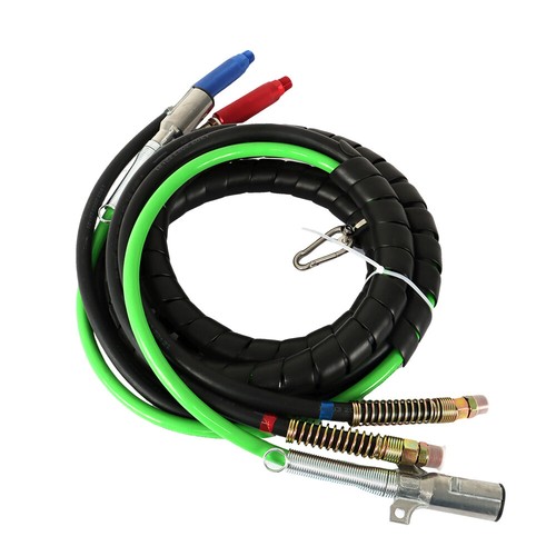 4 Air Hose Coupling Connector & 12FT 3-in-1 Wrap Set Air Line Hose Assemblies - Picture 7 of 12