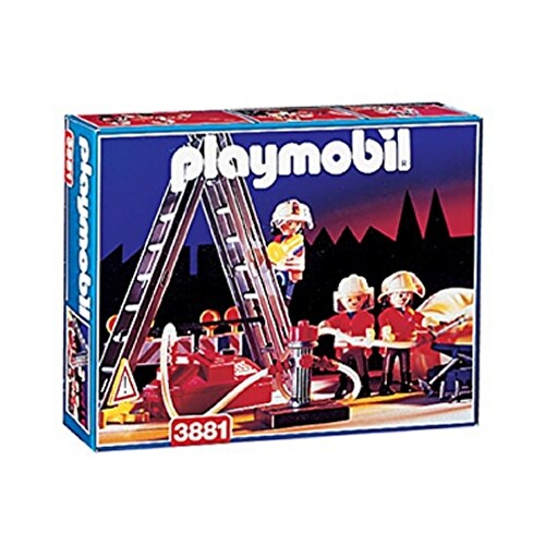Playmobil 3881 Fire Rescue Firefighter Figures Ladder Air Bag