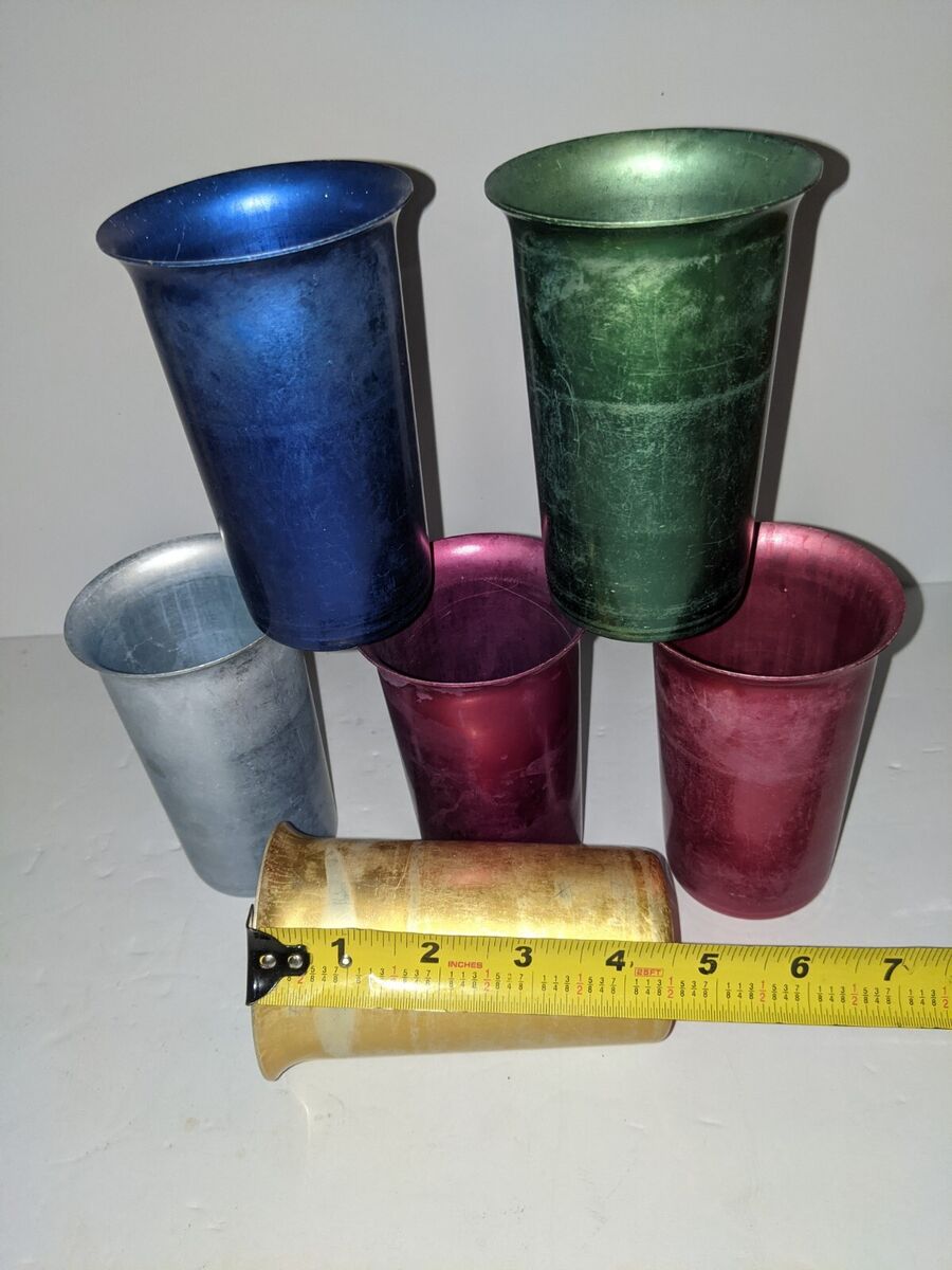 VINTAGE Qty (4) “Perfik” & (6) Zephyr Ware Aluminum Cups MCM VINTAGE Qty (4) “Perfik” & (6) Zephyr Ware Aluminum Cups MCM