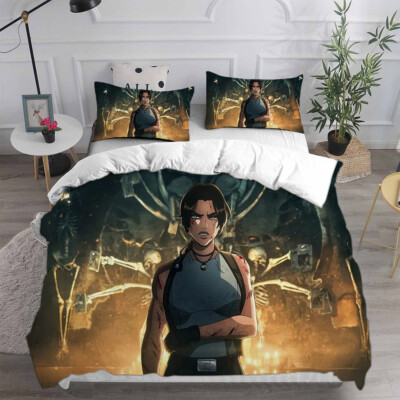 Tomb Raider The Legend of Lara Croft Bettbezug Bettwäsche Set + Kissenbezug OL