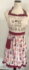 Enjoy your wine w/"Wine a little laugh a lot" apron One Size NEW
