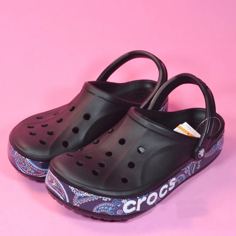 Crocs Classic Unisex Bayaband Bandana Print Clog Slippers Garden Shoes