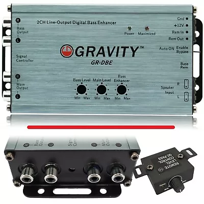 Gravity DBE 2 Channel Line-Output Converter W/ Digital Bass Enchancer Epicenter
