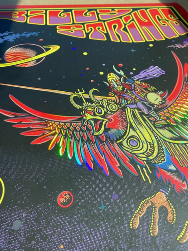 RAINBOW FOIL BILLY STRINGS Poster Atlanta GA March 2 N2 2024 AP SIGNED S/N #/30 - Bild 7 von 9